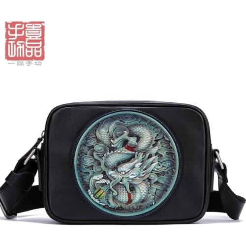 Vintage Mens Casual Shoulder Bag Luxury Designer Genuine Leather Casual Small Crossbody Bag Man Messenger Bags Handmade