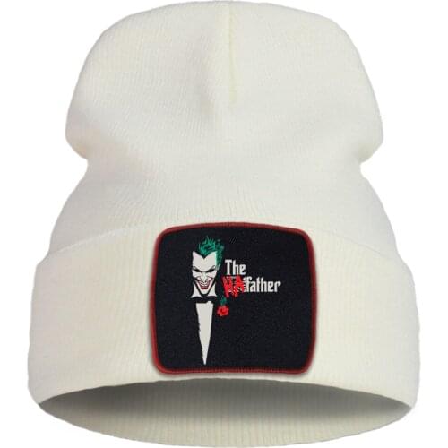 Unisex Street Skullies Caps The Father Funny Print Bonnet Cap Winter Wool Soft Knitted Hats Hot Sale Outdoor Beanie Hat