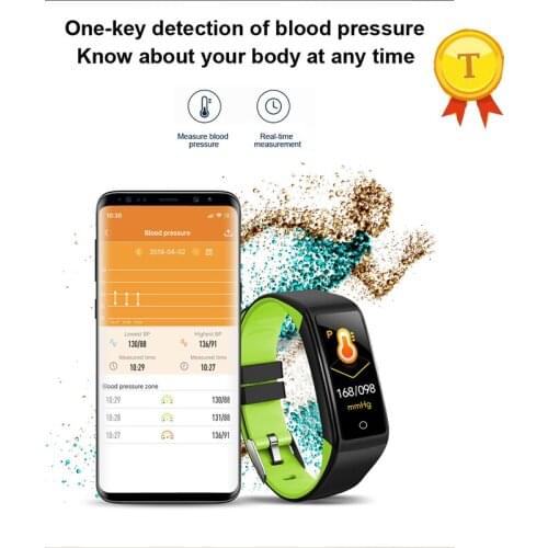 Smart Bracelet Blood Pressure Monitoring ip67 Waterproof Health Smartwatch Fitness Tracker Support Wechat Sports Calories Band