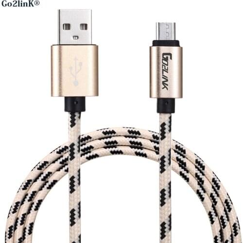 Go2linK Nylon Android Micro USB Fast Charging Cable Cabel Data for Galaxy a5/a3/j5/j7/2016/g4/g3/S8/S9 Smartphone/Mobile Phone