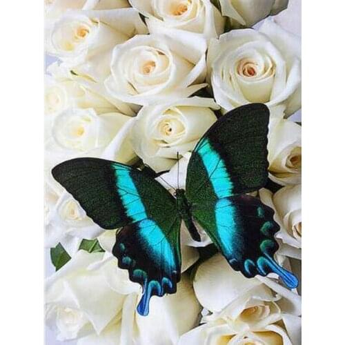 YIKEE diamond painting full butterflies Diamond Embroidery Full Square Rhinestones DIY Diamonds Mosaic Hobby k003