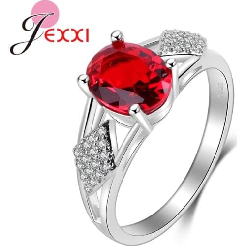 Red Special Top Quality Women Fashion Ring 925 Sterling Silver Wedding Party Accessories Charm Gift For Lover Girlfriend