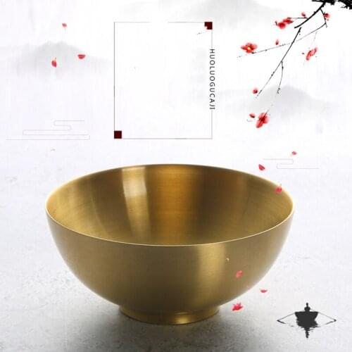1pcs Copper Tableware Tibet Tibetan Buddhist Supplies Copper Holy Water Purification Bowl Divine Focus Ritual Home Decoration
