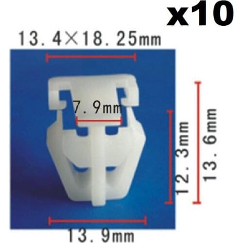 10pcs for Honda Door exterior trim strip clamp Nylon