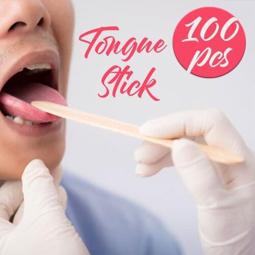 100PCS Natural Tongue Depressor Spatula Wooden Body Hair Removal Sticks Wax Waxing Disposable Sticks Beauty Toiletry Kits Wooden