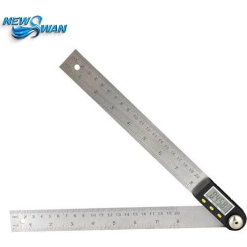 200mm Digital Protractor Inclinometer Goniometer Level Measuring Tool Electronic Angle Gauge Stainless Steel Angle Ruler
