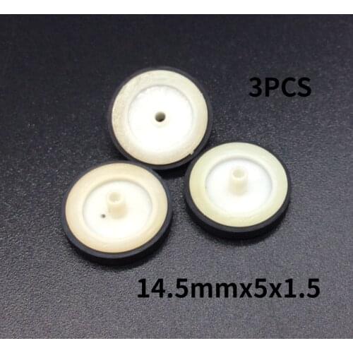 3PCS 14.5mmx5x1.5 idle tire r T wheel plastic for cassette deck tape recorder audio player Stereo Vintage pinch roller