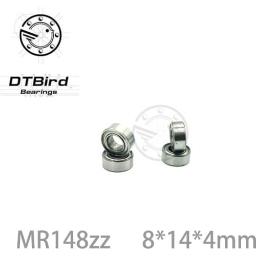 ABEC-5 10pcs MR148ZZ MR148 ZZ 8x14x4mm Thin Wall Deep Groove Ball Bearing Mini Ball Bearing Miniature Bearing Brand New 8*14*4MM