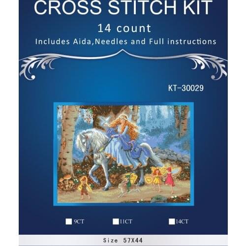 Free Delivery Top Quality Lovely Counted Cross Stitch Kit Fairytale Fairy with White Horse Dwarf Dwarfs dim 70-35319