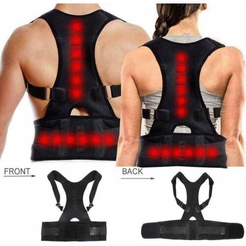 Fajas Para Magnetic Adjustable Posture Shoulder Men Corrective Corset Back Support Brace Lumbar Straight Corrector Body Shaper
