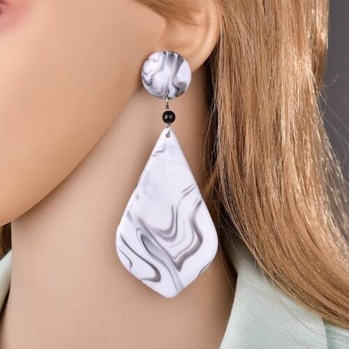 Korean exaggerated fashion plate geometric earrings womens jewelry boho earrings