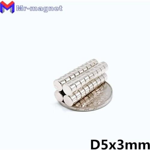 Mr. Magnet 1000pcs 5x3mm High Quality magnet 5x3 neo neodymium magnets D5x3, 5*3 permanent magnet D5*3mm grade N35