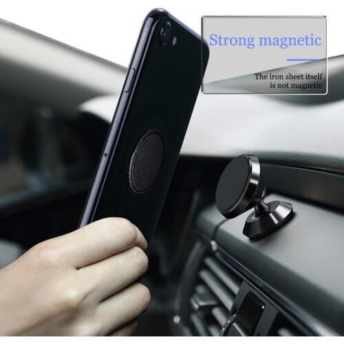Magnetic PU Leather Metal Plate Shellnail Universal Car Phone Holder Disk GPS Stand Accessories Iron Sheets Patch Sticker Mount
