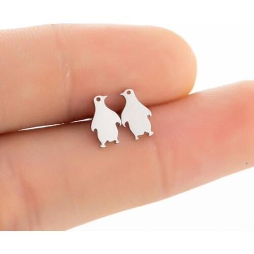 Cute Animals Cartoon Style Earrings Lovely Animals Penguin Rabbit Cat Dog Dinosaur Ladybug Owl Jewelry Earrings Gifts for Girls