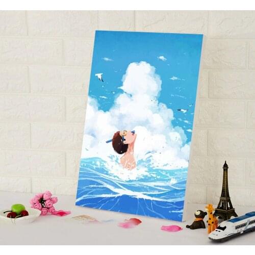 Modular painting Mens swimming pool coloring by numbers digital paint by numbers diy digital painting anime posters