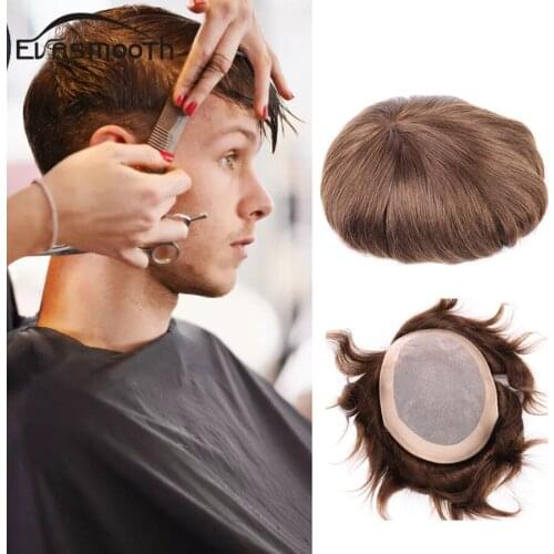 Men Wig Hair Pieces Men Toupee Lace Pu Front Wig Indian Human Hair Wig Remy Hair Replacement Small Real Hair Piece Free Shipping