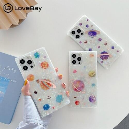 Glitter Dream Shell Colorful Planet Universe Star Soft Silicone Phone Case For iPhone 11 12 Pro Max XR X XS 7 8 Plus SE 2020