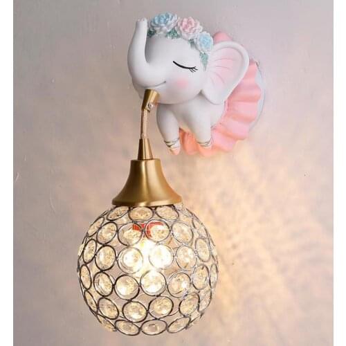 Childrens room wall lamp girl boy cartoon bedroom bedside lamp decoration wall lights creative personality art led lamp