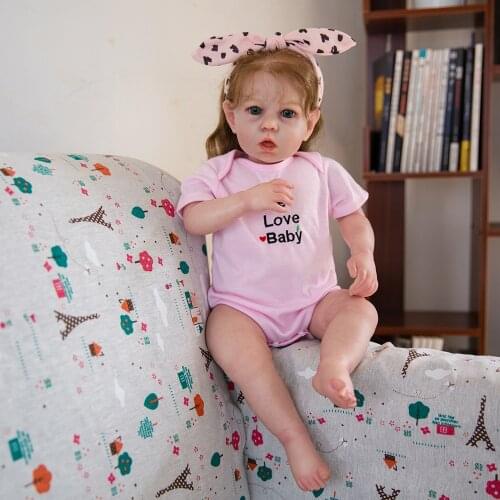 New Liam Silicone Dolls 20 Inch Lifelike Newborn Toddler Dolls Toy Kids Playmate Birthday Gift