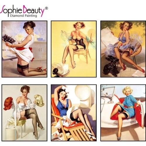 NEW 3D DIY Diamond Painting Cross Stitch Sexy Woman Crystal Handcraft Embroidery Beauty Lady Full Resin Mosaic Arts