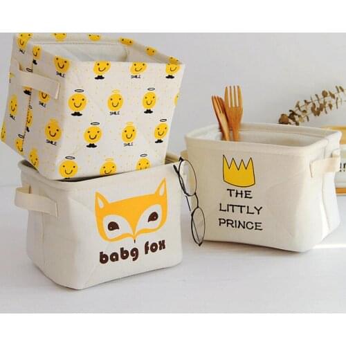New Nordic style EVA Desk Storage Box Foldable Storage Organizer Cloth Storage Basket Cosmetic Case Kids Toys Storage Bucket