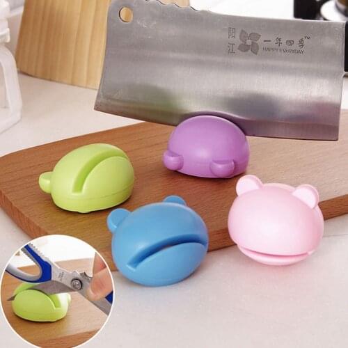 Knife Sharpener Multifunction Cartoon Design Stable Mini Knife Sharpener Kitchen Tools Grindstone Scissors Kitchen Gadgets