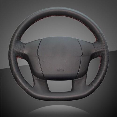 Auto Braid On The Steering Wheel Cover for Citroen C4 C4L Car Braid Steering Wheel Covers Interior Accessories Car-styling