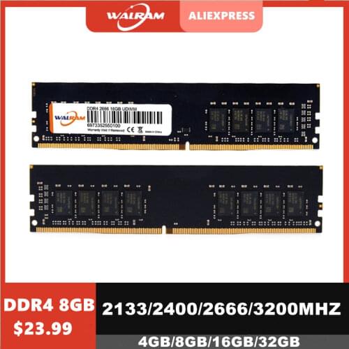 WALRAM ddr2 2 gb dimm ram intel memoria ram ddr3 8gb 1600mhz 16 gb ddr3 2666 mhz ddr4 3200mhz 32GB 4GB 2133 2400 Memory Desktop