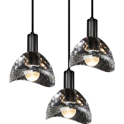 Postmodern Luxury Copper Crystal Pendant Lights Dining Bar Bedroom Bedside Luminaires LED Simple Creative Deco Home Pendant Lamp