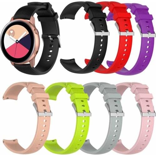 50pc 20mm Watch Strap Band Silicone For Samsung Galaxy Watch active 42mm Band Strap Smart Bracelet Sport Replacement Watch Bands