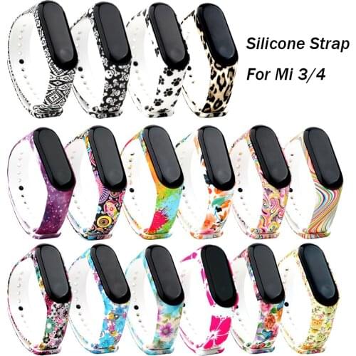 For Xiaomi Mi Band 3 4 Silicone Wristband Replacement Strap for Xiaomi Smart Watch Band for Mi Band 4 Bracelet Mi Band 3
