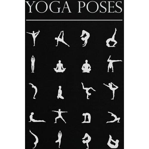 YOGA black white Art print Silk poster Home Wall Decor