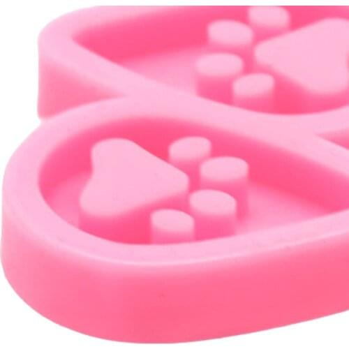 Dog Paw Keychain Epoxy Resin Mold Key Chain Earrings Pendants Silicone Mould DIY Crafts Jewelry Casting Tool