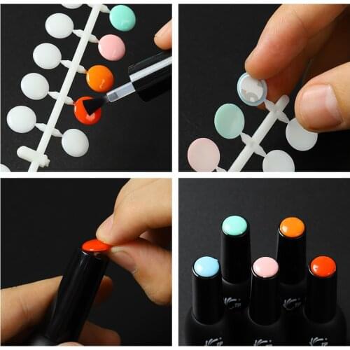 120PCS/Set Nail Tips Color Card Display Tool Design Board UV Gel Decoration Fake Nails Practice Model Nail Tips Display Polish