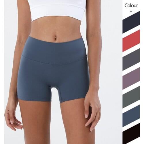 Solid High Waist Yoga Shorts Sexy Butt Lifting Women Fitness Sport Shorts Wicking Jogging Trouser Gym Running Cycling Shorts