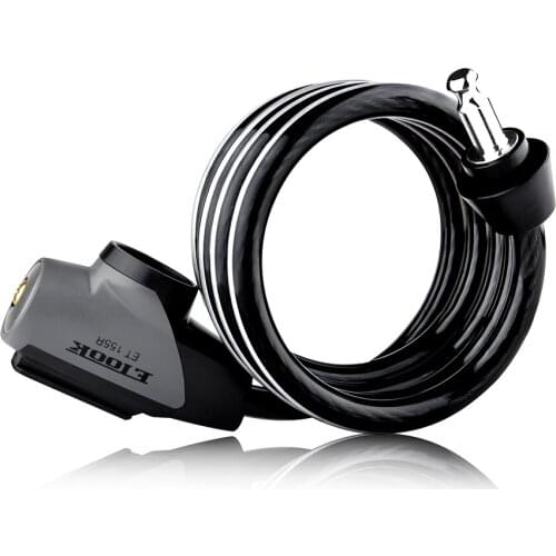 Bicycle Lock Anti-theft Cable Lock MTB Bike 1.5m Waterproof Cycle Cycling Motorcycle Security Lock with reflective stripe