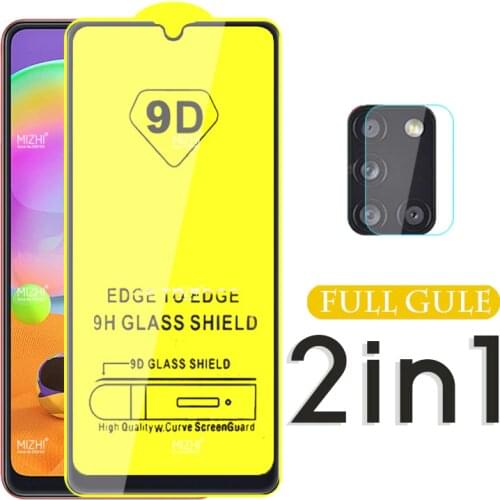 2 in 1 9d protective glass on samsun a31 camera lens screen protector for samsung galaxy a31 a 31 sm-a315f safety glass film