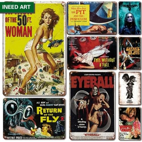 Retro Movie Wall Poster Metal Decoration Tin Sign Vintage Decorative Wall Stickers Living Room Wall Art Plate Home Decor