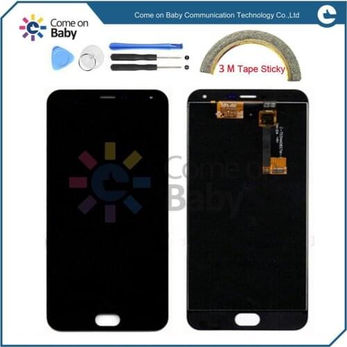AAA+ quality LCD Touch Screen Digitizer Assembly For 5.5" Meizu M2 Note Meilan Note2 with tempered glass