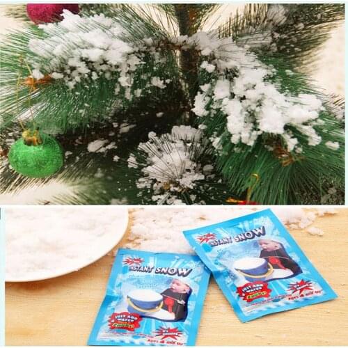 1/5/10 Bag White Snow for Christmas Wedding Fake Magic Instant Snow Fluffy Super Absorbant Decorations