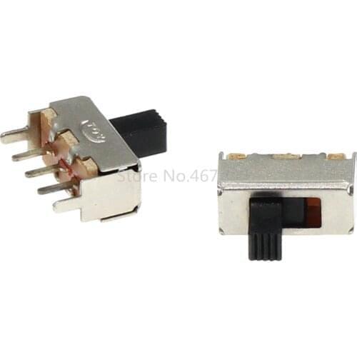 100PCS SS-12F44 Handle high 5MM Toggle Switch Second Gear Vertical 1P2T SS12F44G5 Slide Switch