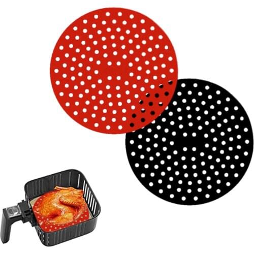 2PCS Silicone Baking Mats Silicon Oven Mats Reusable Air Fryer Liners Stick Silicone Air Fryer Basket Mats Accessories
