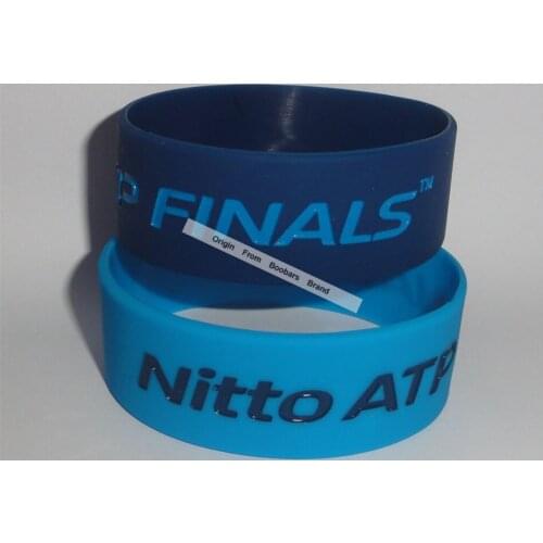 200PCS/Lot Hot Design dark blue solid wristband logo white debossed color fill silicone wristband & bracelets for promotion gift