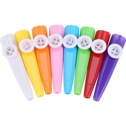 24 Pieces Plastic Kazoos 8 Colorful Kazoo Musical Instrument, Good Comp For Guitar, Ukulele, Violin, Piano Keyboard, Great