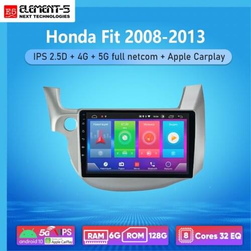 ELEMENT-5 10" 6G+128G Android 8.1 4G WIFI RDS DSP Car Radio Multimedia Video Player For Honda Fit 2008-2013 Navigation GPS HiFi