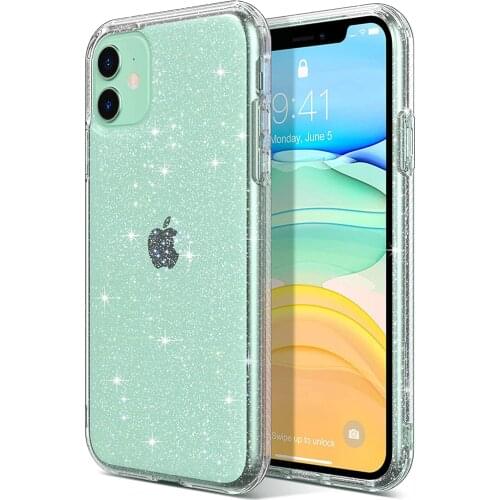 Glitter Clear Case For iPhone 11 Pro Max 11Pro X XS XR 8 Plus 7 6 6S SE 2020 Transparent Silicone Cover Luxury Phone Accessories