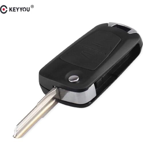 KEYYOU 2 Button Flip Fold Remote Key Fob For Opel Car Switchblade Key Shell Case for Vauxhall Astra Zafira Vectra YM28 Blade