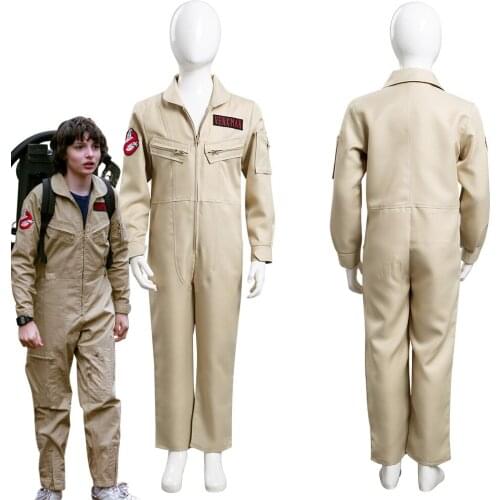 Kids Ghostbusters Cosplay Costume Jumpsuit Outfits Halloween Carnival Sui