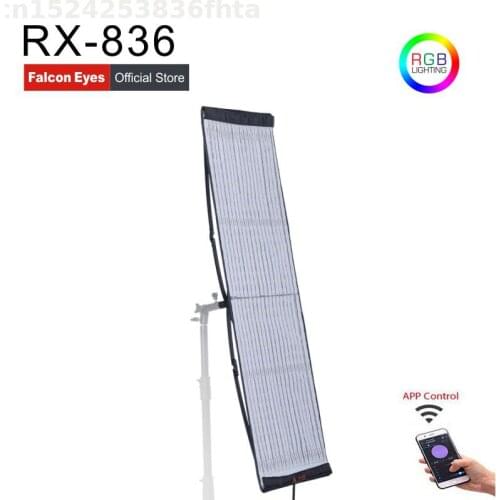 FalconEyes 200W RGB LED Video Fotografia Light Support APP Remote Control Portable 21 Scene Mode Continuous Lighting Lamp RX-836