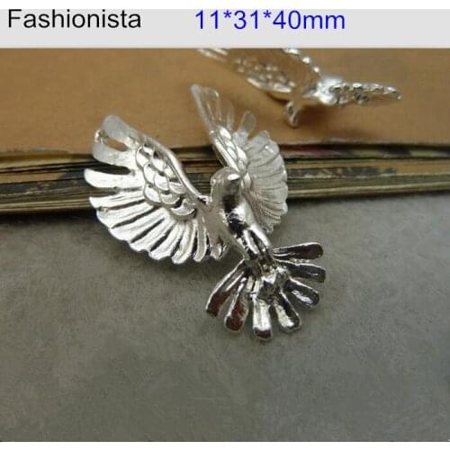 Fashionista - 15 Bright Silver/Antique Silver Tercel Charms 11*31*40mm Eagle Charms Bird Charms Metal Findings DIY Jewelry